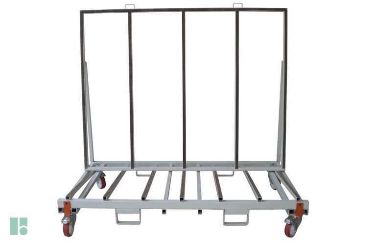 Carrello porta pallet e base con ruote per pallet in filo di